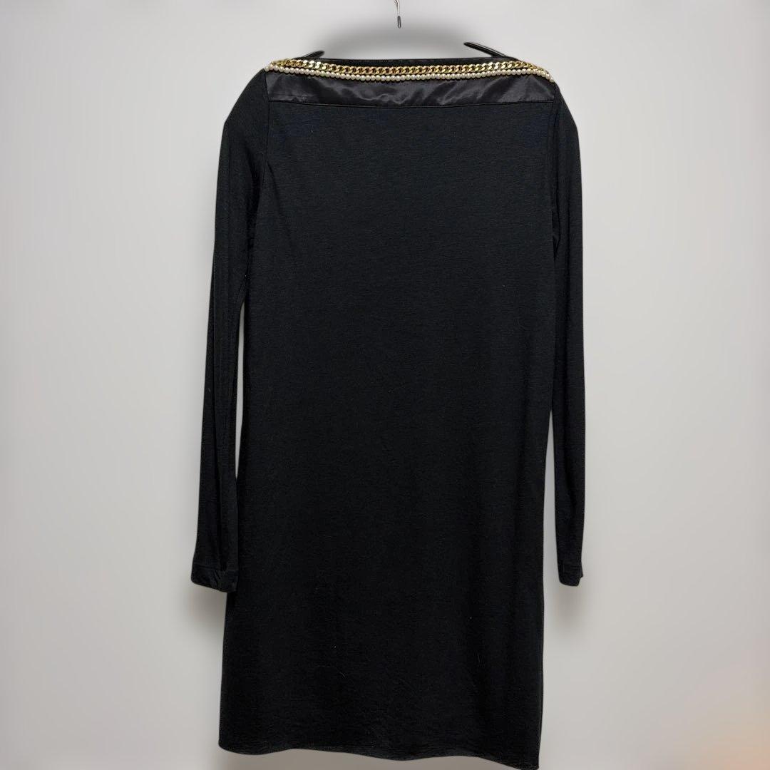 レア！sacai luck チェーン　パール　麻混　ワンピース　膝丈
