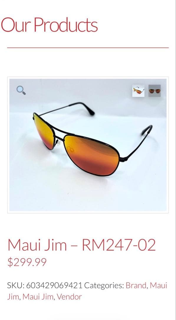 まっちゃん　Maui Jim RM247-02 サングラス