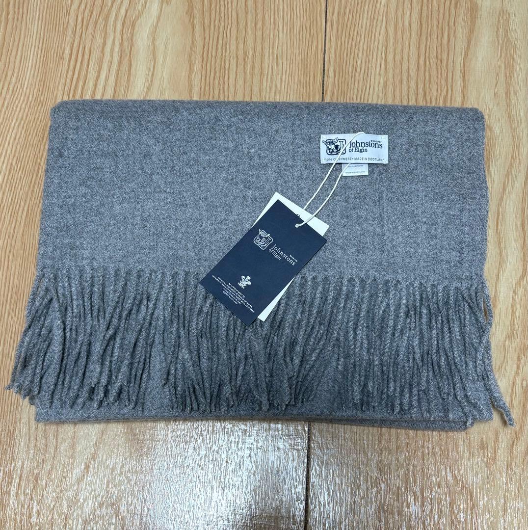 A*様 JOHNSTONSジョンストンズ カシミア 大判ストール マフラー グレ