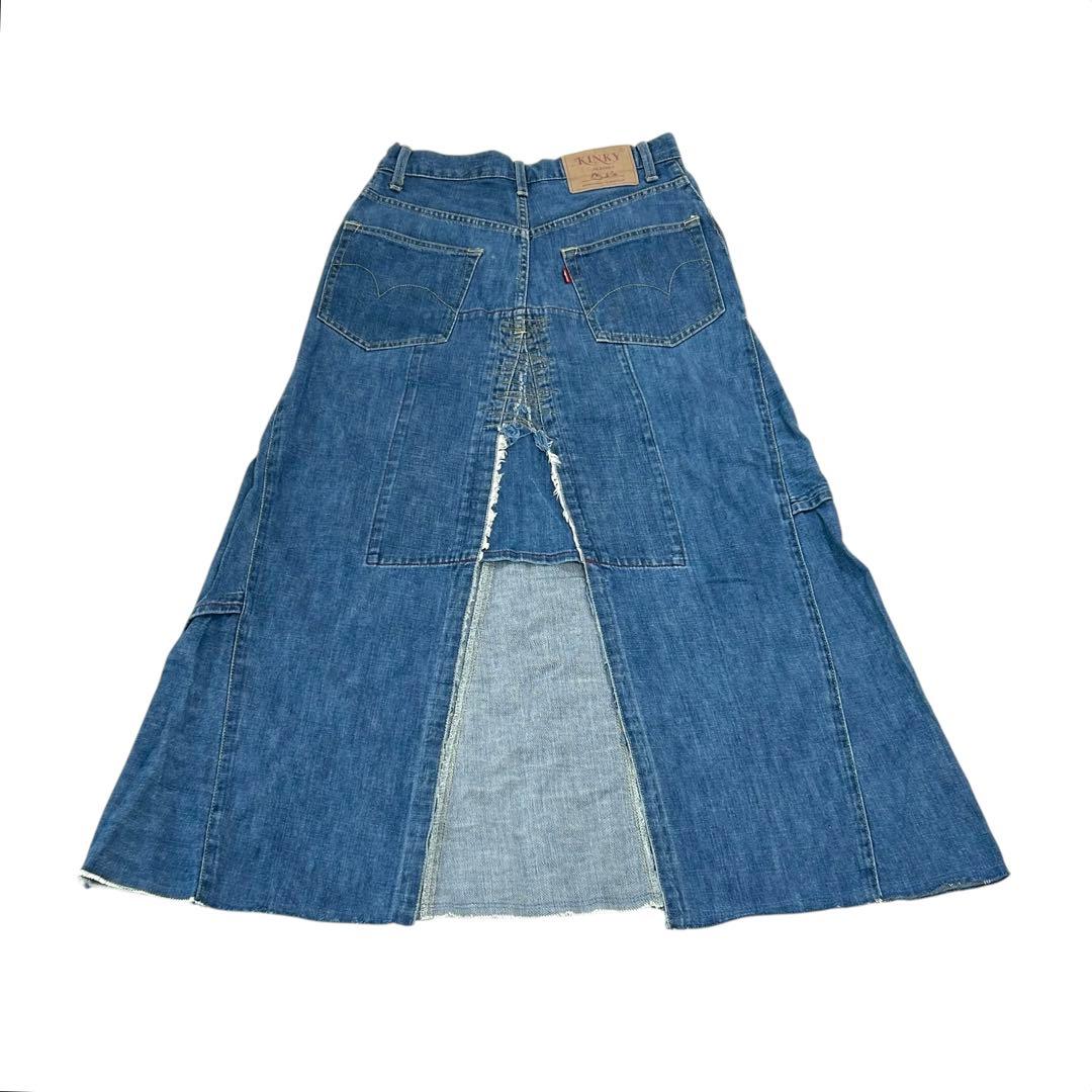 ヒステリックグラマー 90s ロングデニムスカート リメイク風 変形