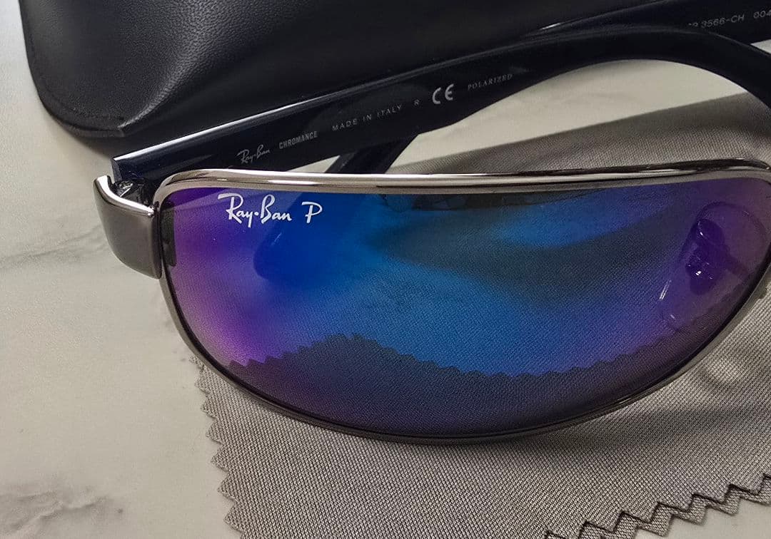 【美品】Ray-Ban Chromance RB3566-CH 偏光サングラス