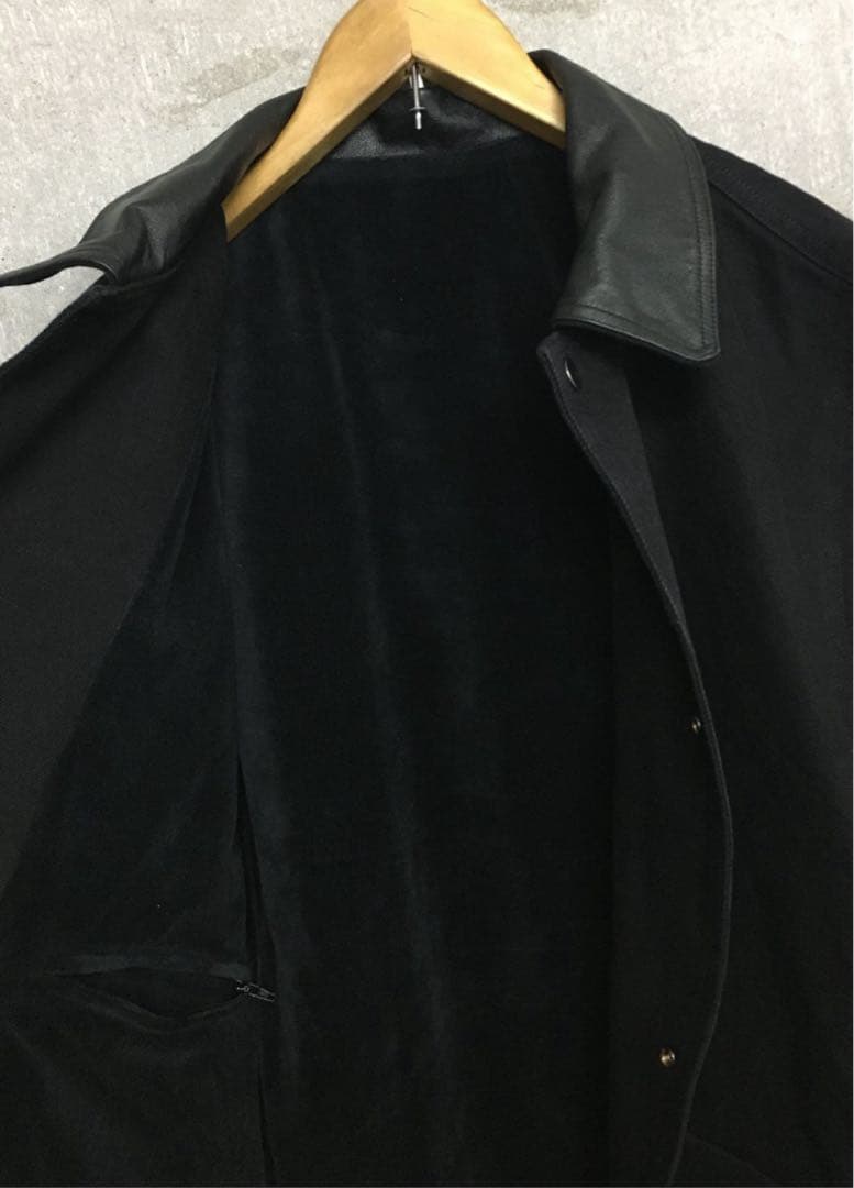 少数限定 ショップ別注 25AW 襟レザー　カバーオール ワークcomoli