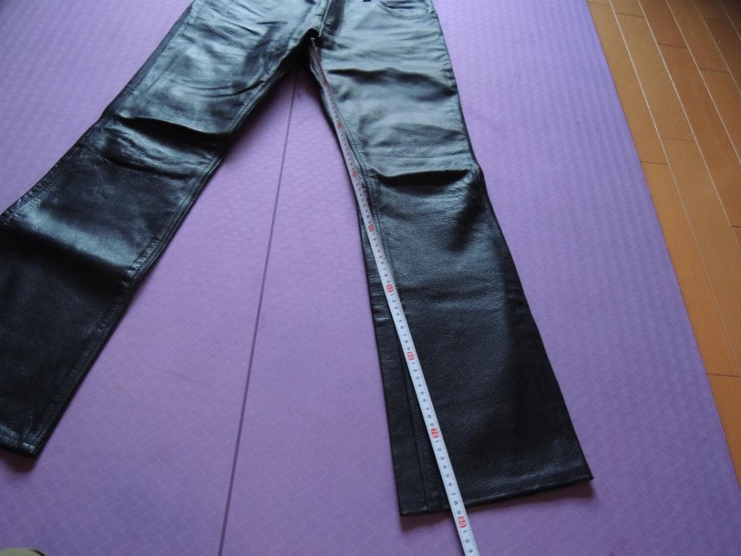 【美品】牛本革100％　FAST LANE ライダース 革パン
