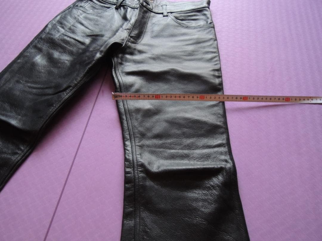 【美品】牛本革100％　FAST LANE ライダース 革パン