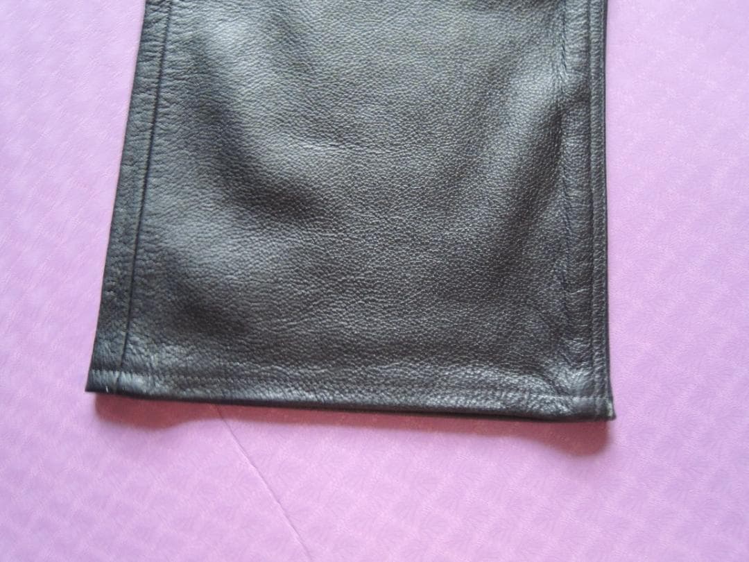 【美品】牛本革100％　FAST LANE ライダース 革パン