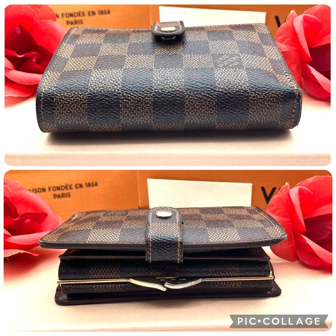 【新型極美品】ルイヴィトン ダミエ ヴィエノワ がま口 折り財布