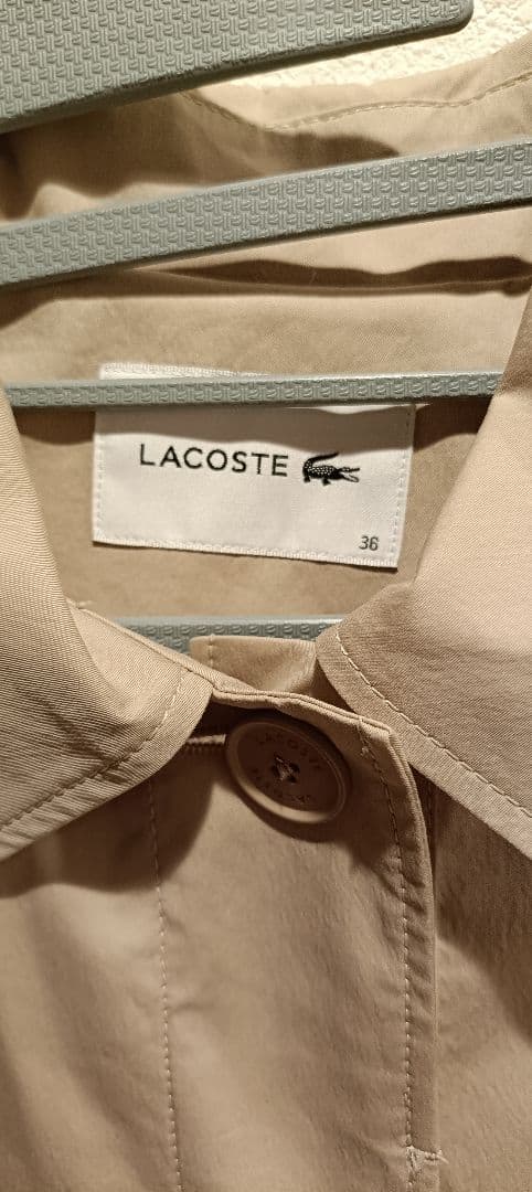 Lacoste ラコステ リラックスフィットステンカラーコートトレンチコート