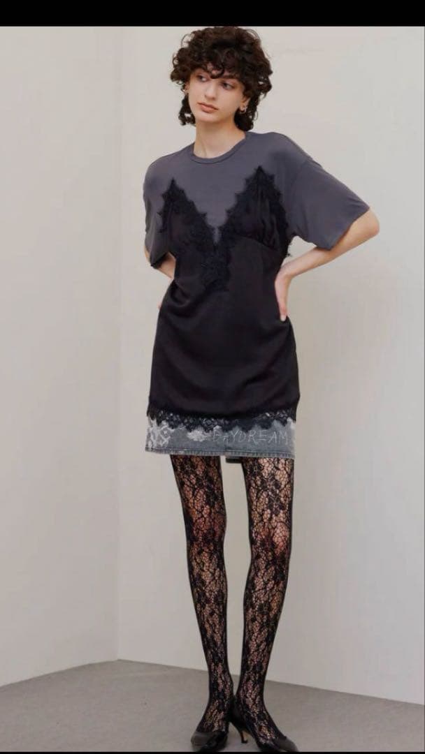 トップス MEDI SATIN DOCKING TUNIC TEE