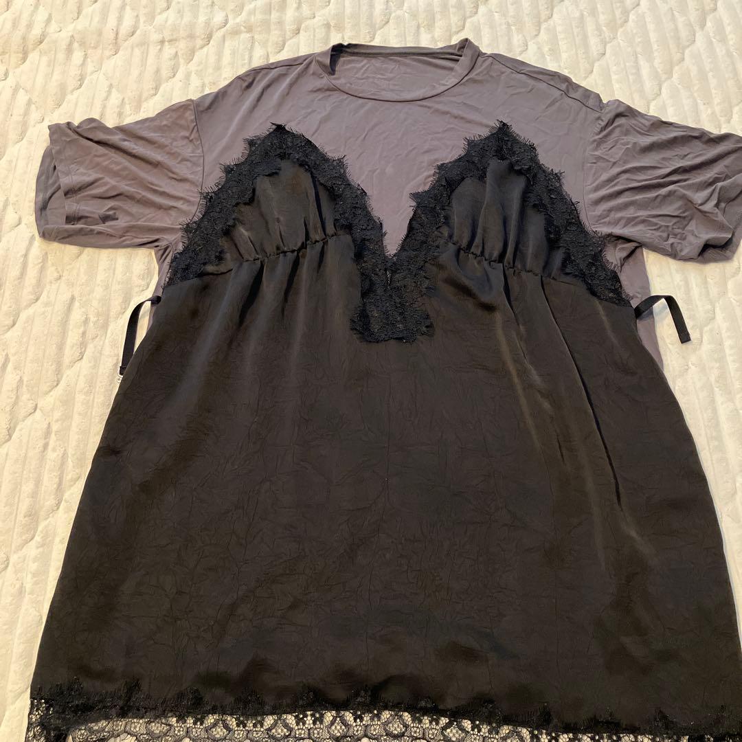 トップス MEDI SATIN DOCKING TUNIC TEE