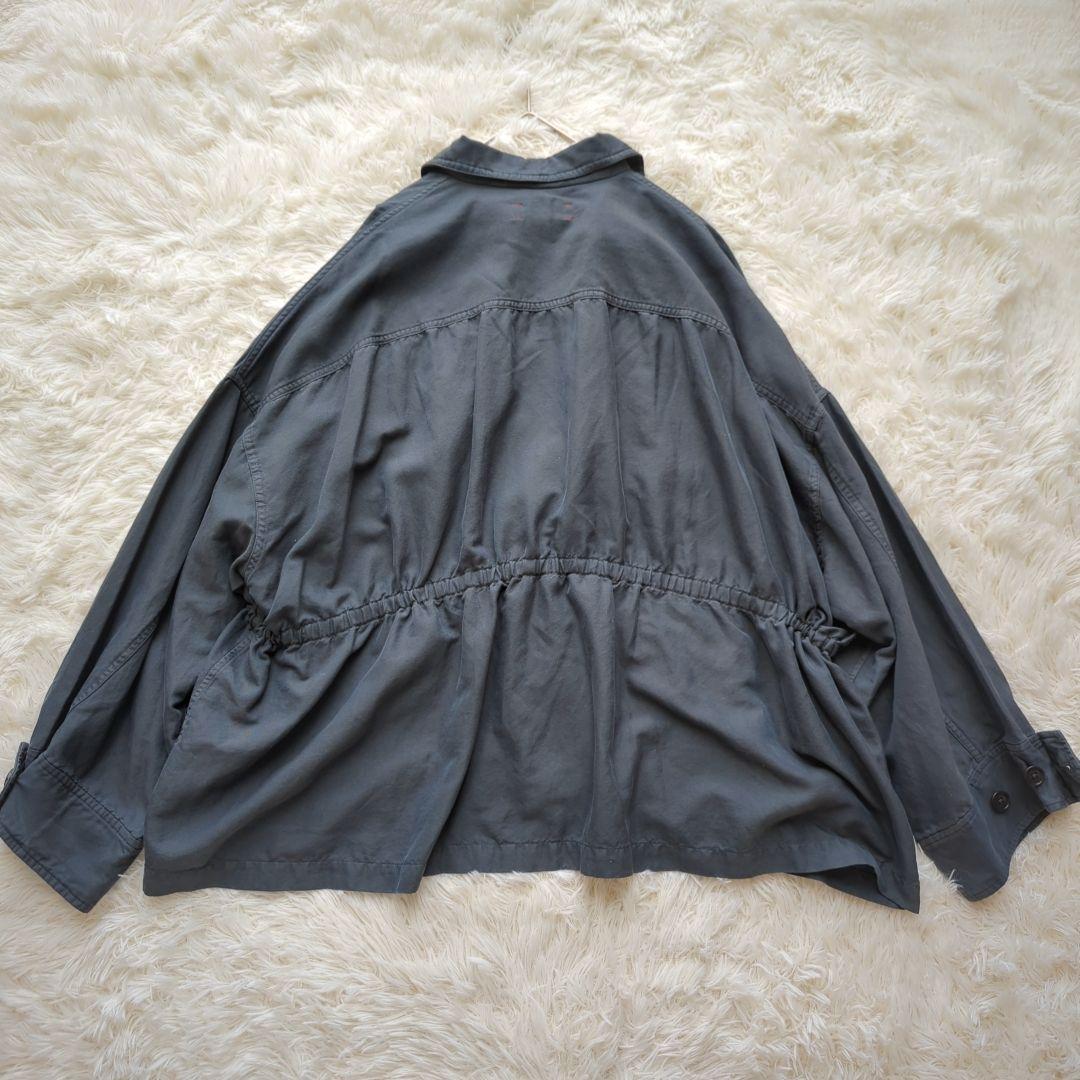 美品✨️unfil アンフィル シルク＆コットンツイル ミリタリージャケット