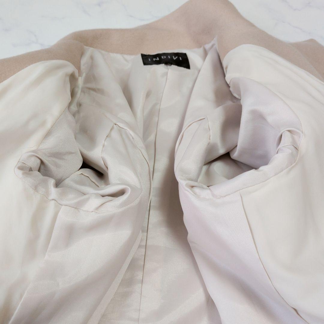 美品✨️INDIVI インディヴィ ロングコート カシミヤ 大きいサイズ 42