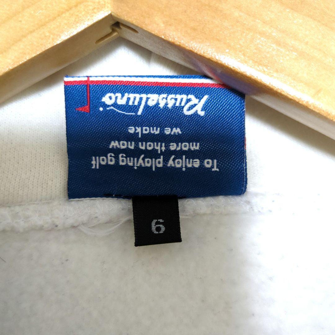 RUSSELUNO ラッセルノ パーカー ボックスロゴ 白 6 XL