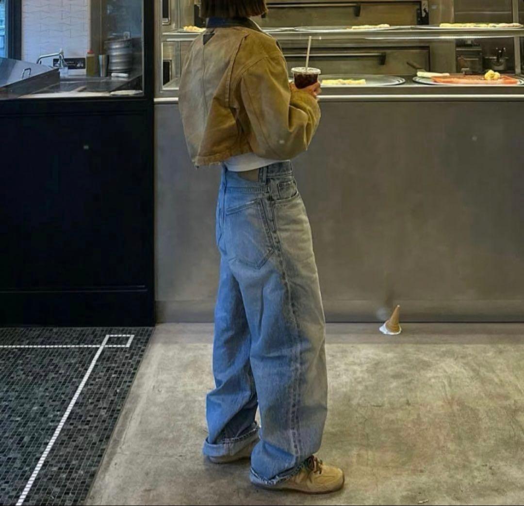 【ok.soon】original wide denim サイズ２
