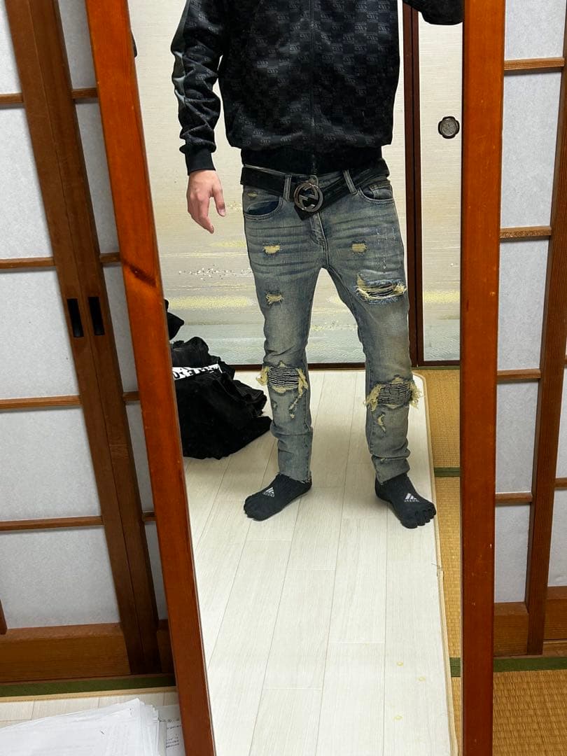 パンツ mnml X162 STRETCH DENIM BLUE 28