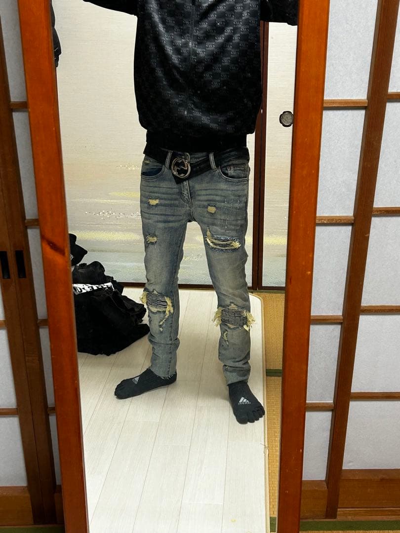 パンツ mnml X162 STRETCH DENIM BLUE 28