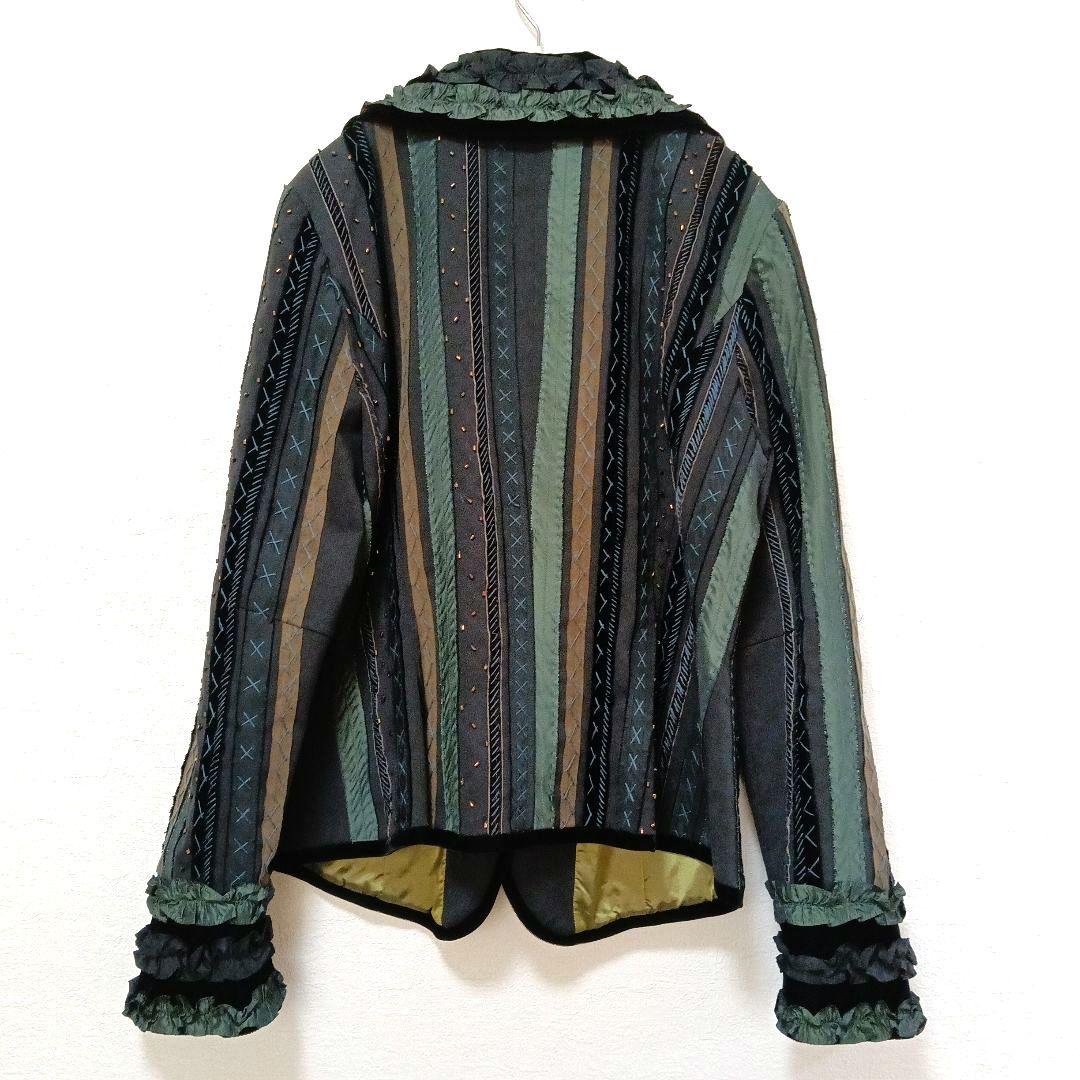 ムッシュ榊 S ビーズ刺繍 テーラードジャケット サイズ40