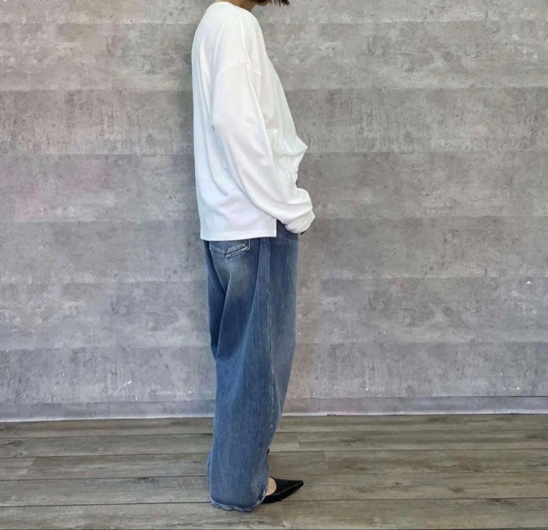 【美品】Anna Kerry 裏起毛 モロッコパンツ デニムパンツ