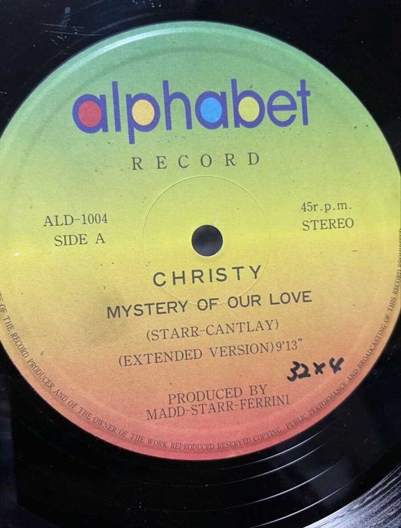 洋楽 CHRISTY MYSTERY OF OUR LOVE / EUROBEAT