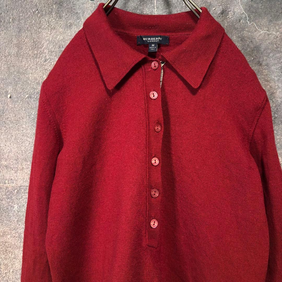 BURBERRY LONDON knit polo sweater ポロニット