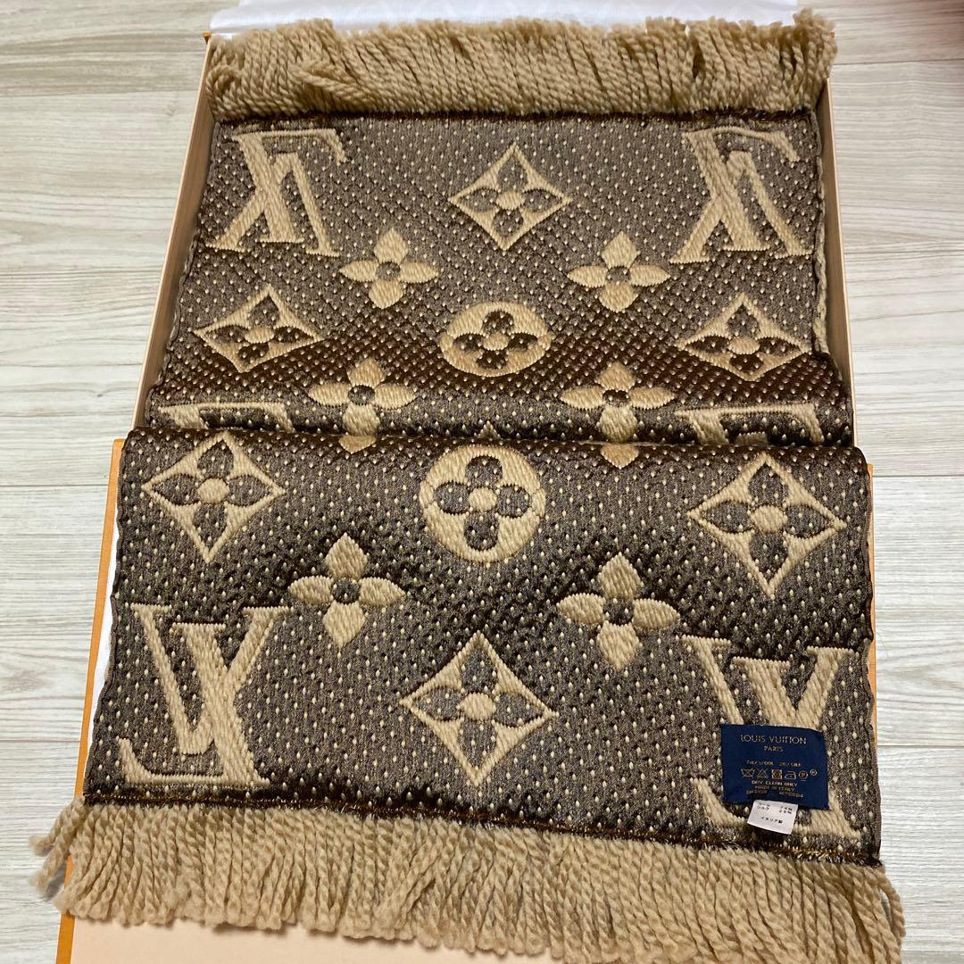 限定品【Louis Vuitton】ロゴマフラーレオパードエシャルプ・ジャイアン
