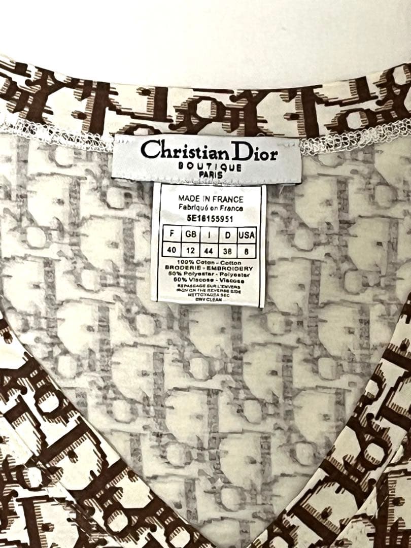 Christian Dior Tシャツ 花柄刺繍　トロッター　ガリアーノ 44