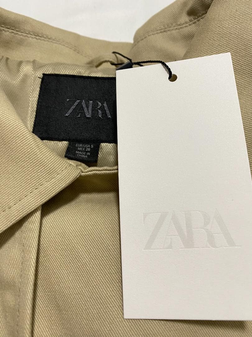 【希少】 ZARA ショートバルーントレンチコート コムギ色 S