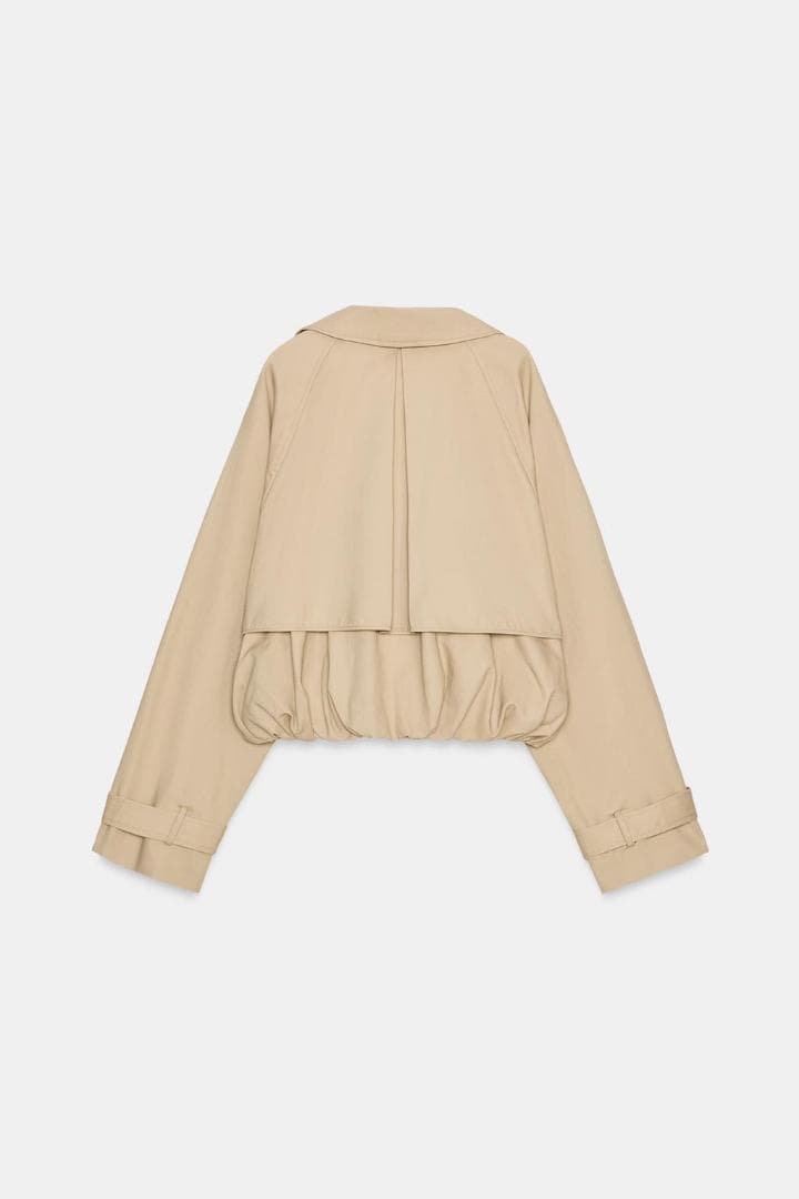 【希少】 ZARA ショートバルーントレンチコート コムギ色 S