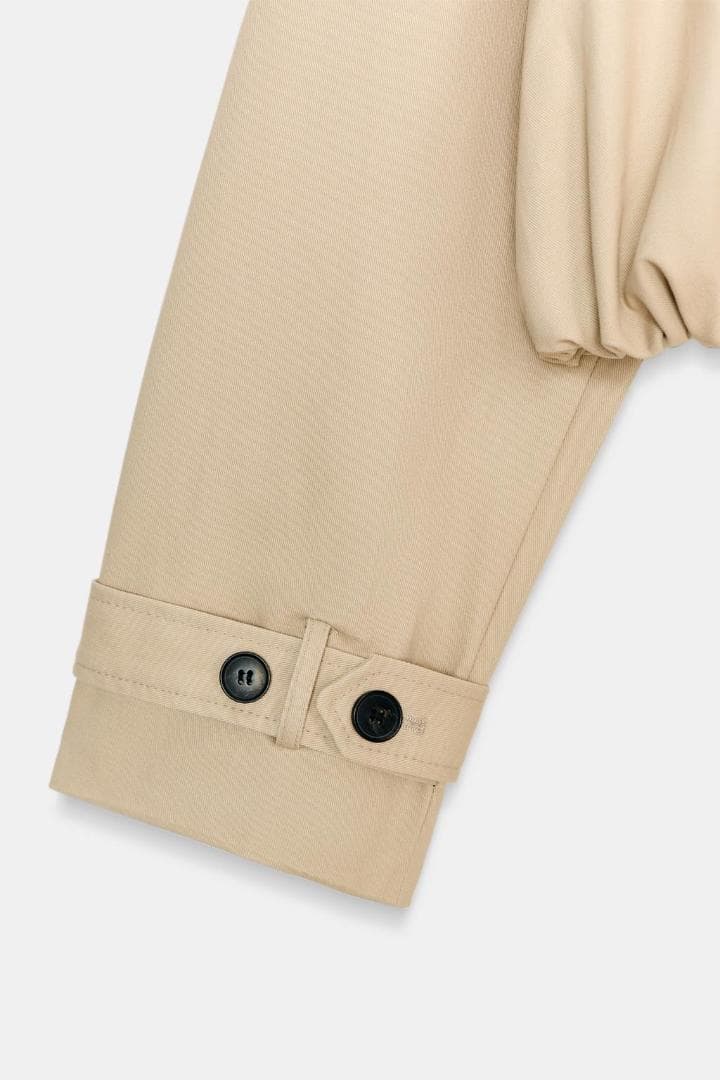 【希少】 ZARA ショートバルーントレンチコート コムギ色 S