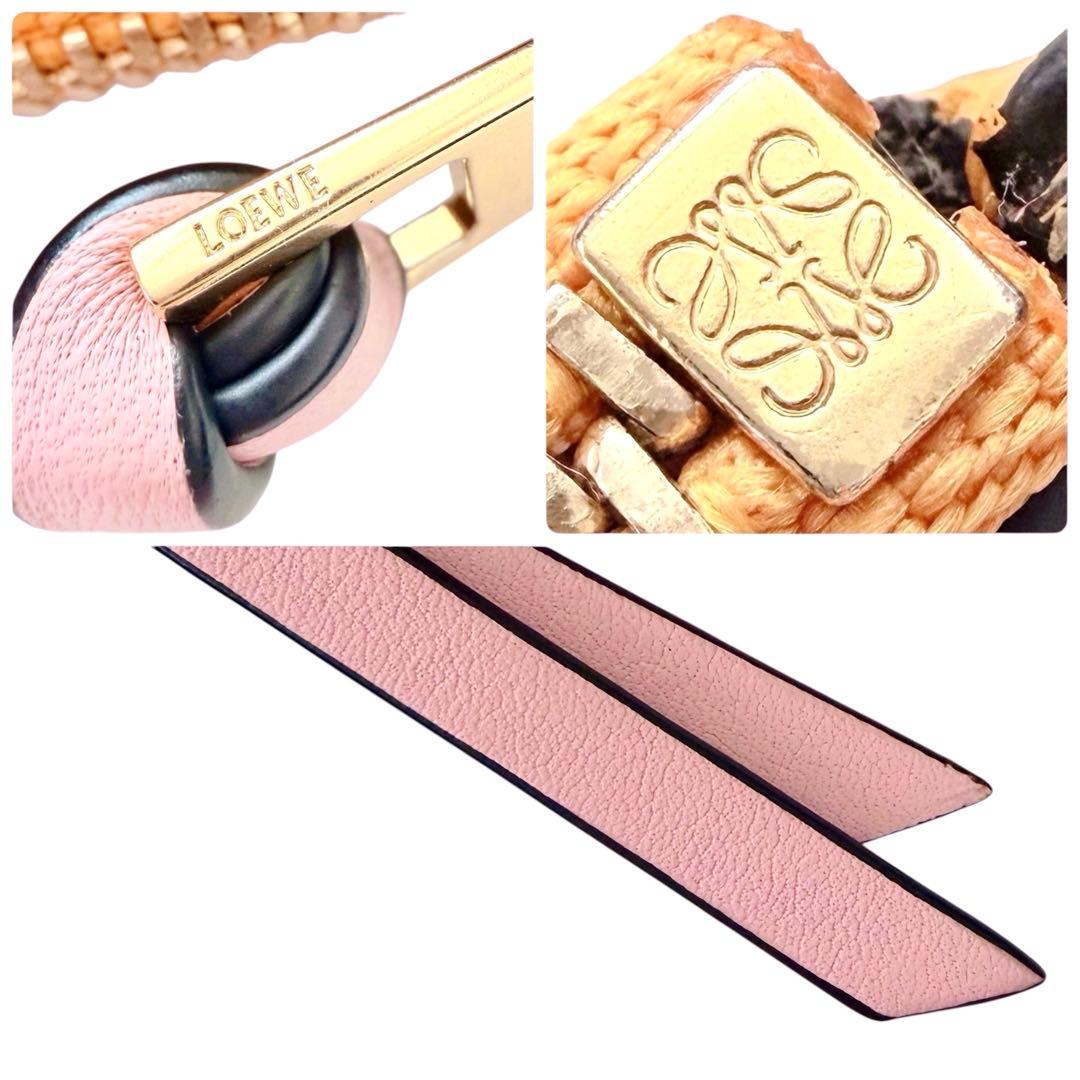 美品✨希少LOEWE ロエベ　財布 アナグラム 2つ折り財布 レザー オレンジ
