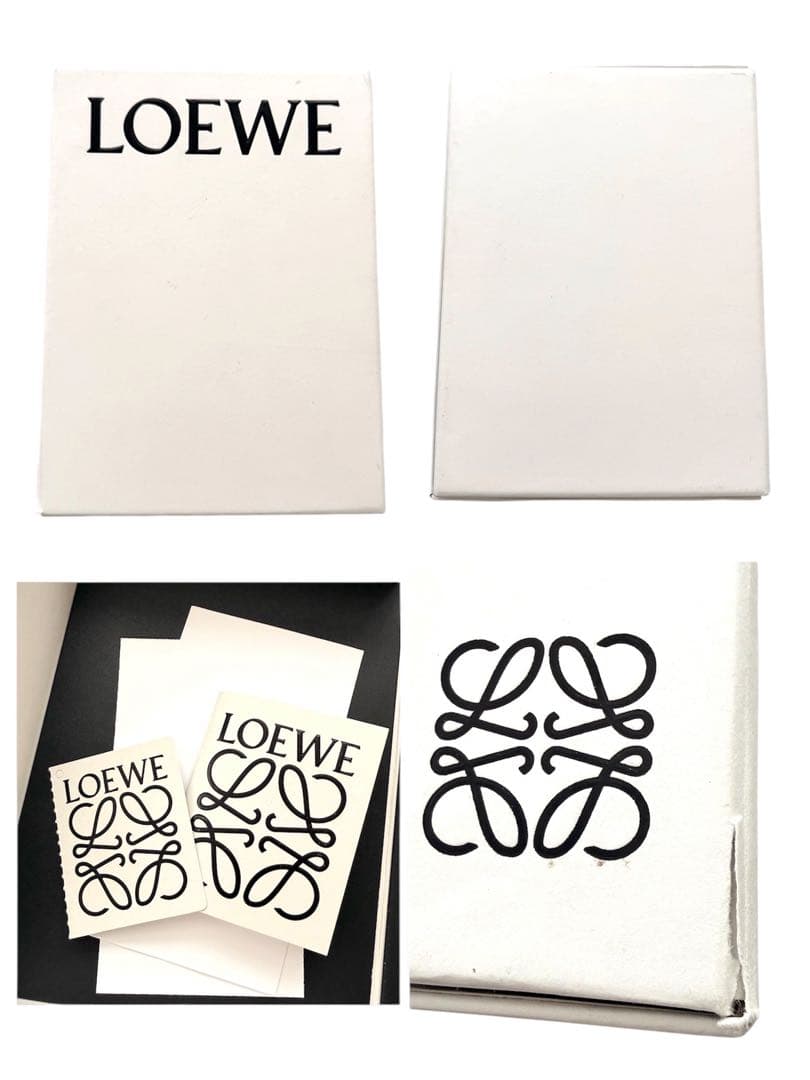 美品✨希少LOEWE ロエベ　財布 アナグラム 2つ折り財布 レザー オレンジ