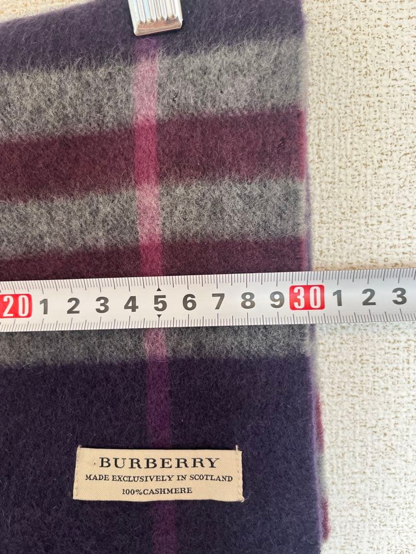 【美品】BURBERRY 100%カシミヤ マフラー チェック柄