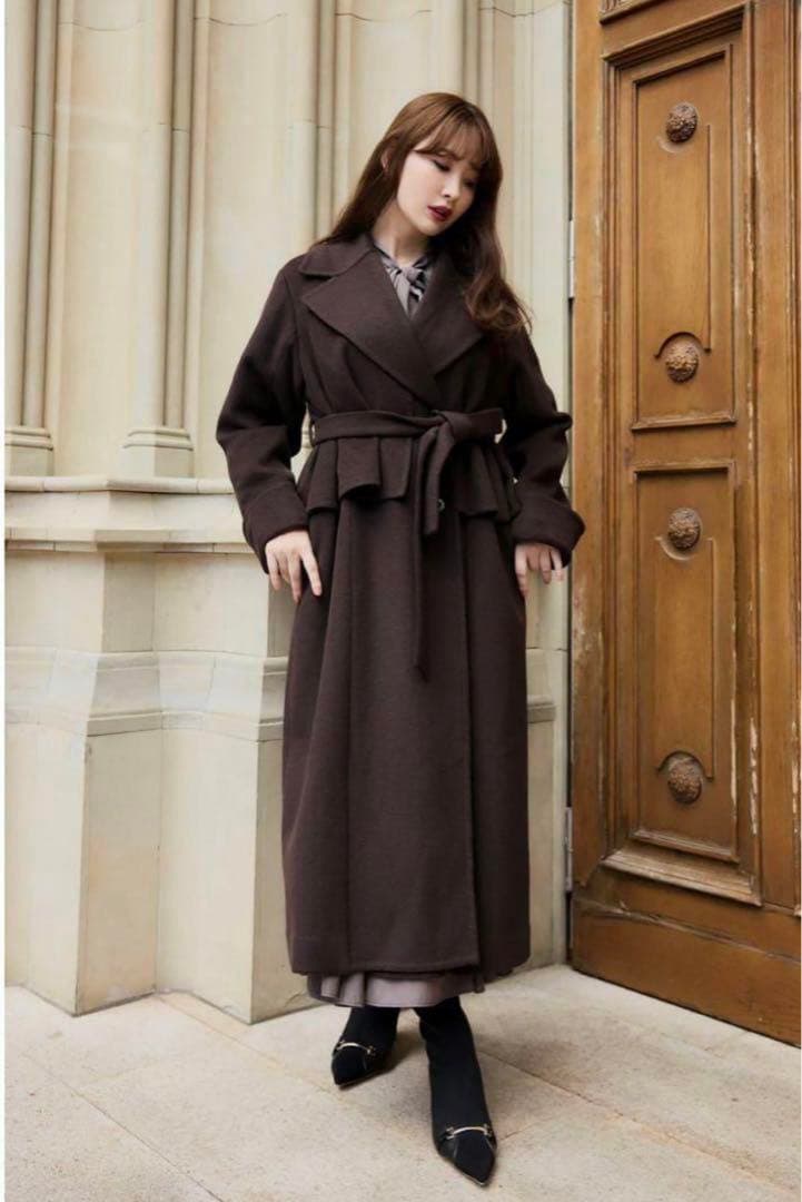 Herlipto Capucines Long  Coat ネイビー