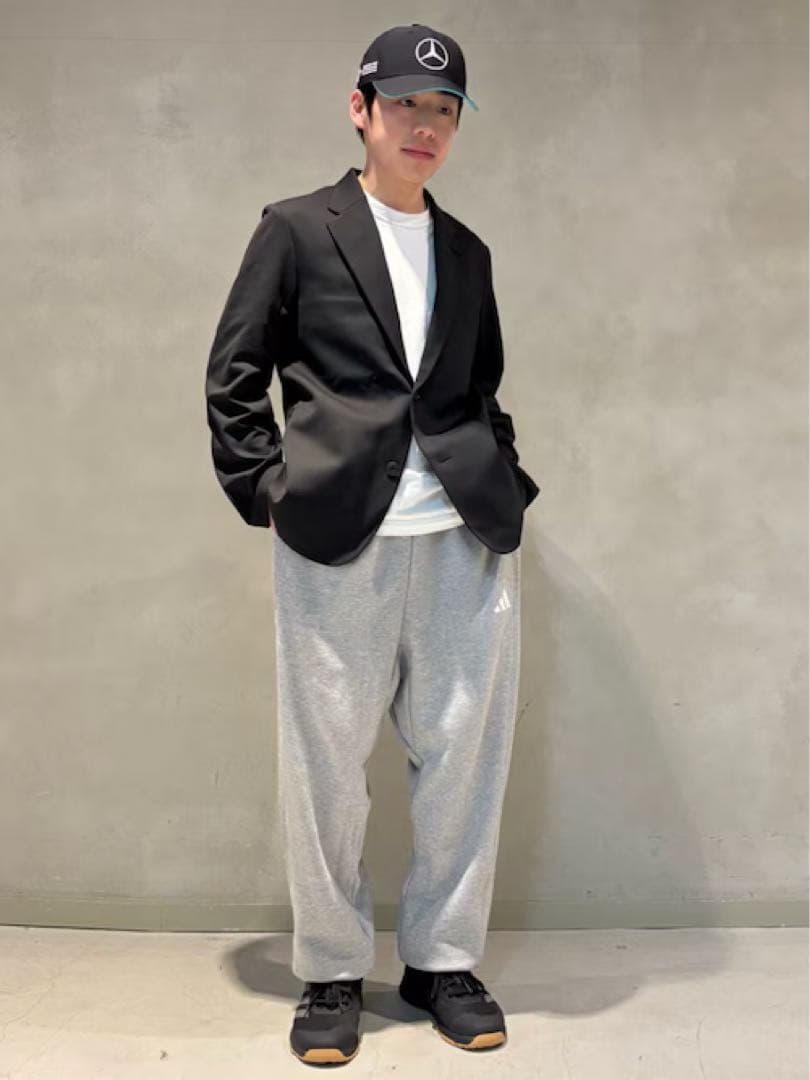 adidas テーラードジャケット パンツ スーツ 上下 セットアップ XL O
