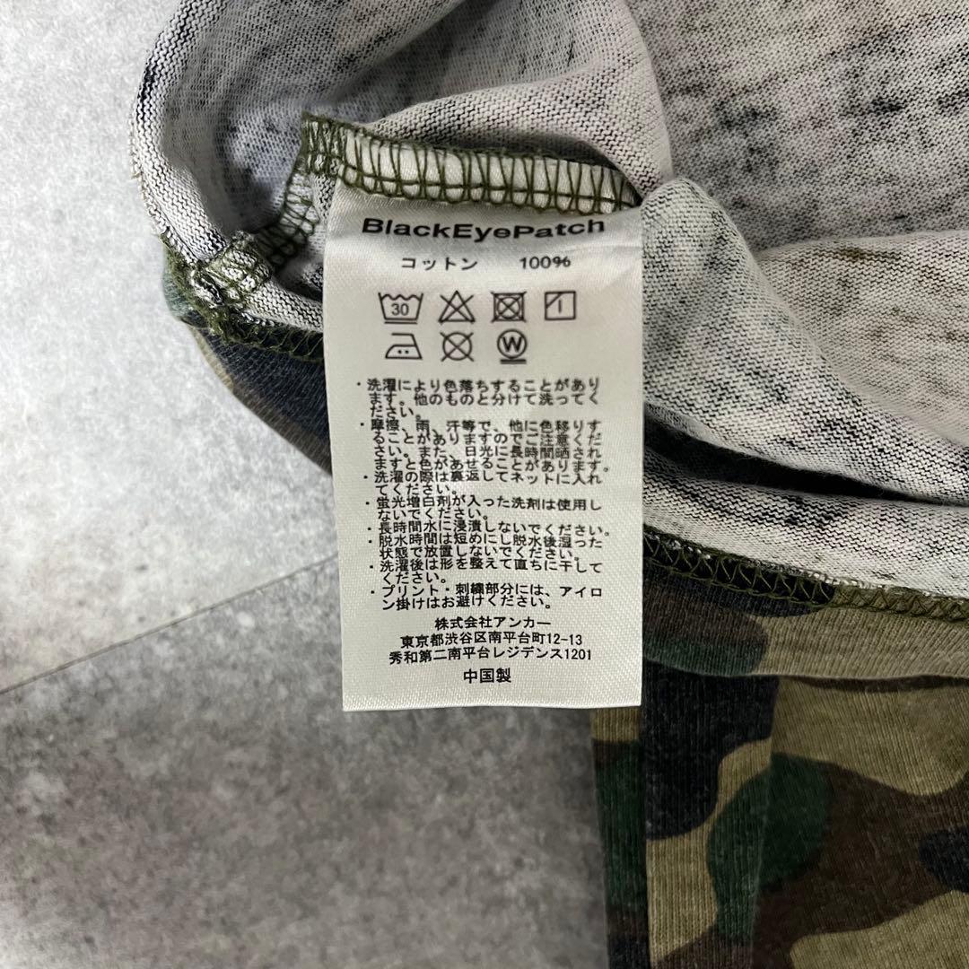 トップス black eye patch OG LABEL SAFETY CAMO TEE