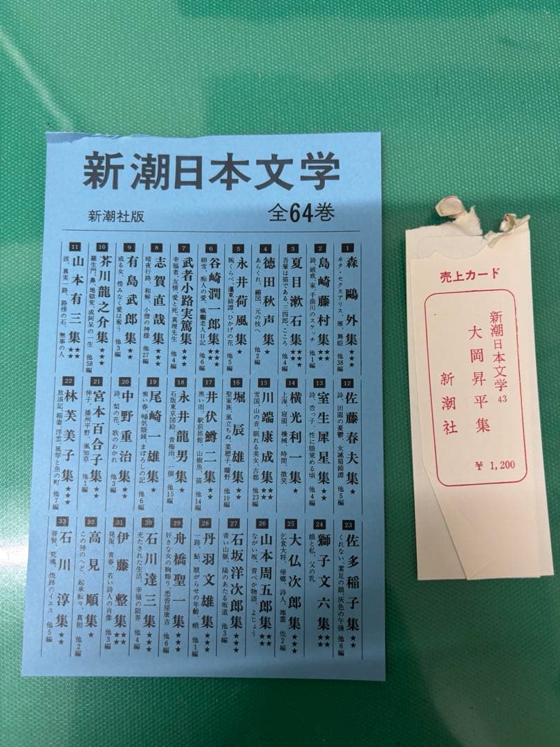 大岡昇平集　新潮日本文学43 帯、備品付