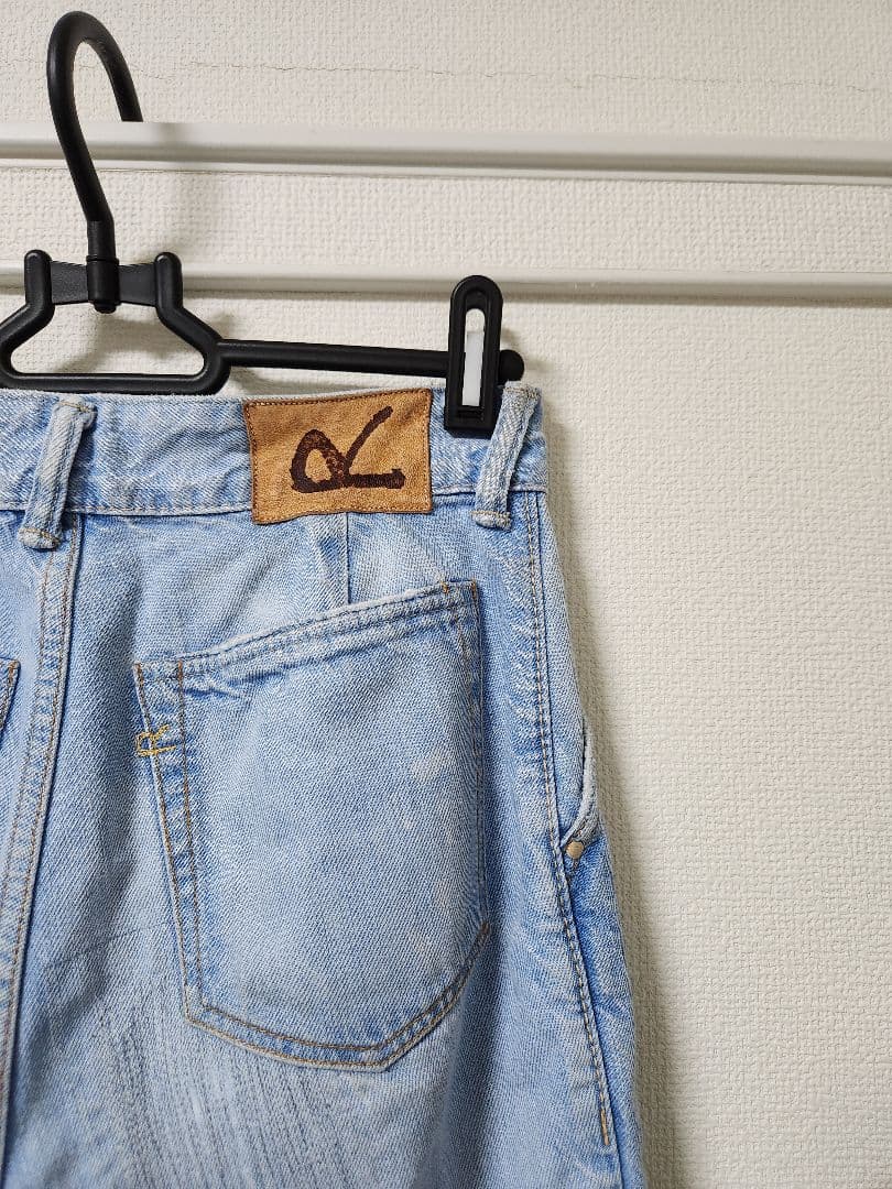 【値下げ中】45R おこめデニム シャルロット ダメージ加工 サイズ0