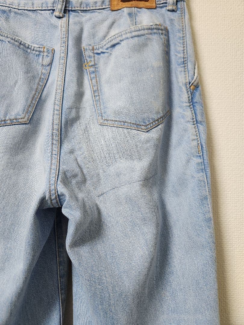 【値下げ中】45R おこめデニム シャルロット ダメージ加工 サイズ0
