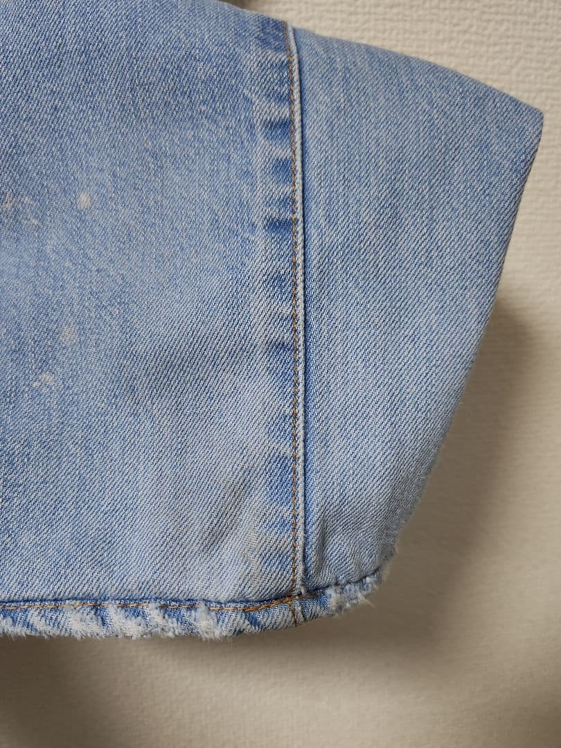 【値下げ中】45R おこめデニム シャルロット ダメージ加工 サイズ0