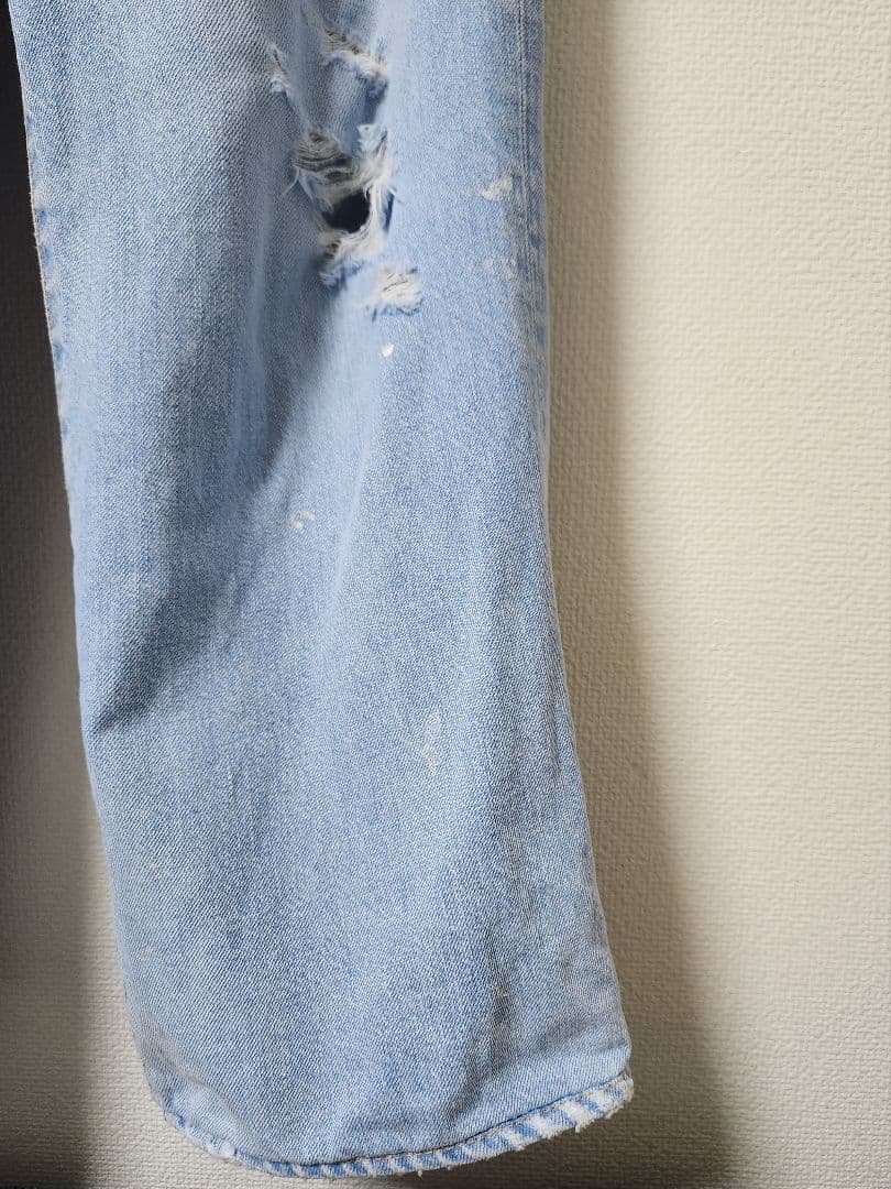 【値下げ中】45R おこめデニム シャルロット ダメージ加工 サイズ0