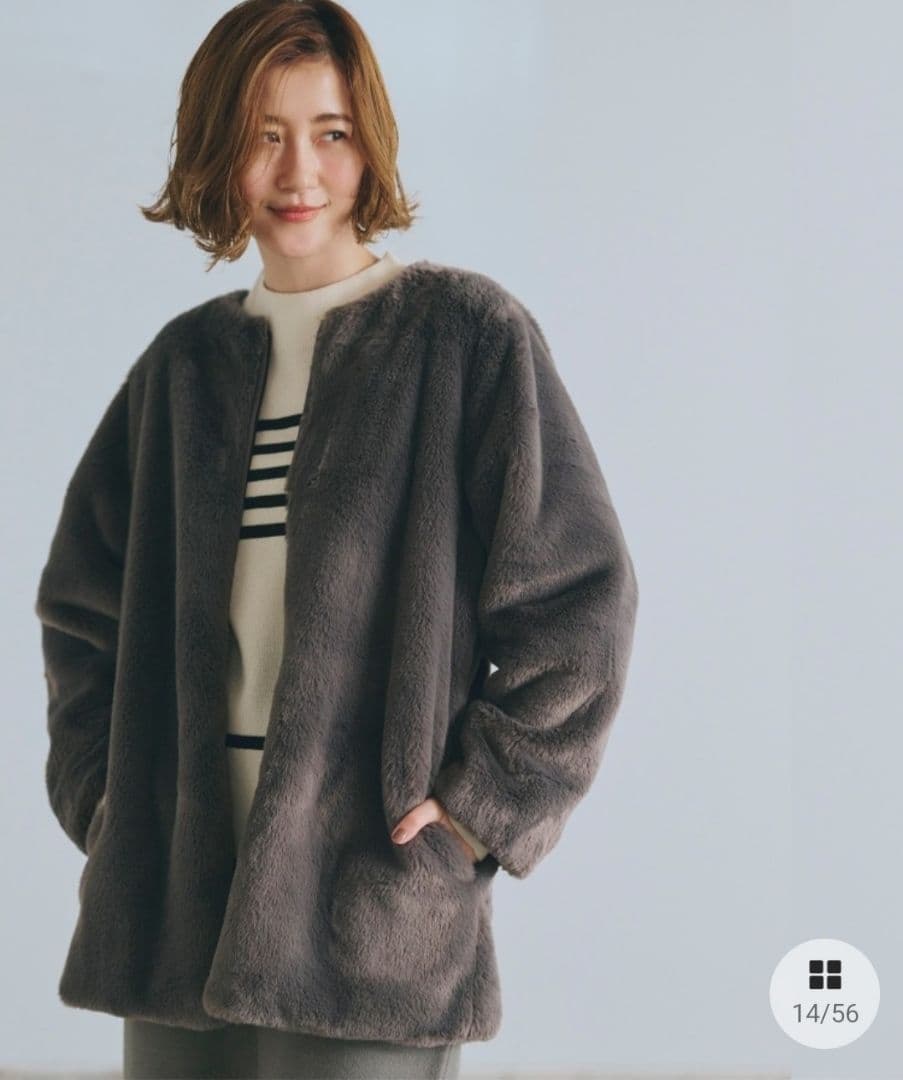 grove 4WAYフェイクファーライナー　Lサイズ　新品未使用　タグ付き