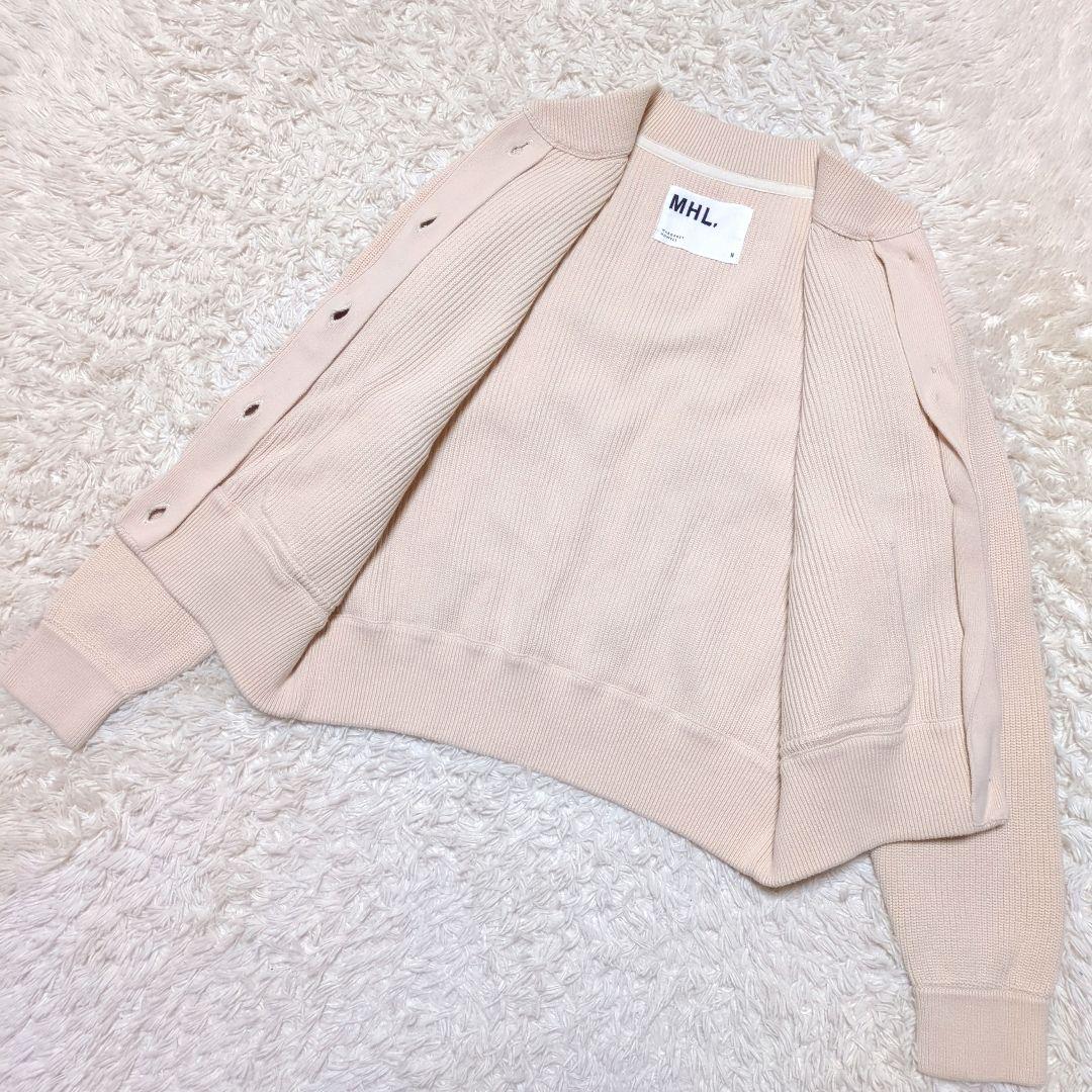 極美品！MHL.マーガレットハウエル　コットンカーディガン　アイボリー　M