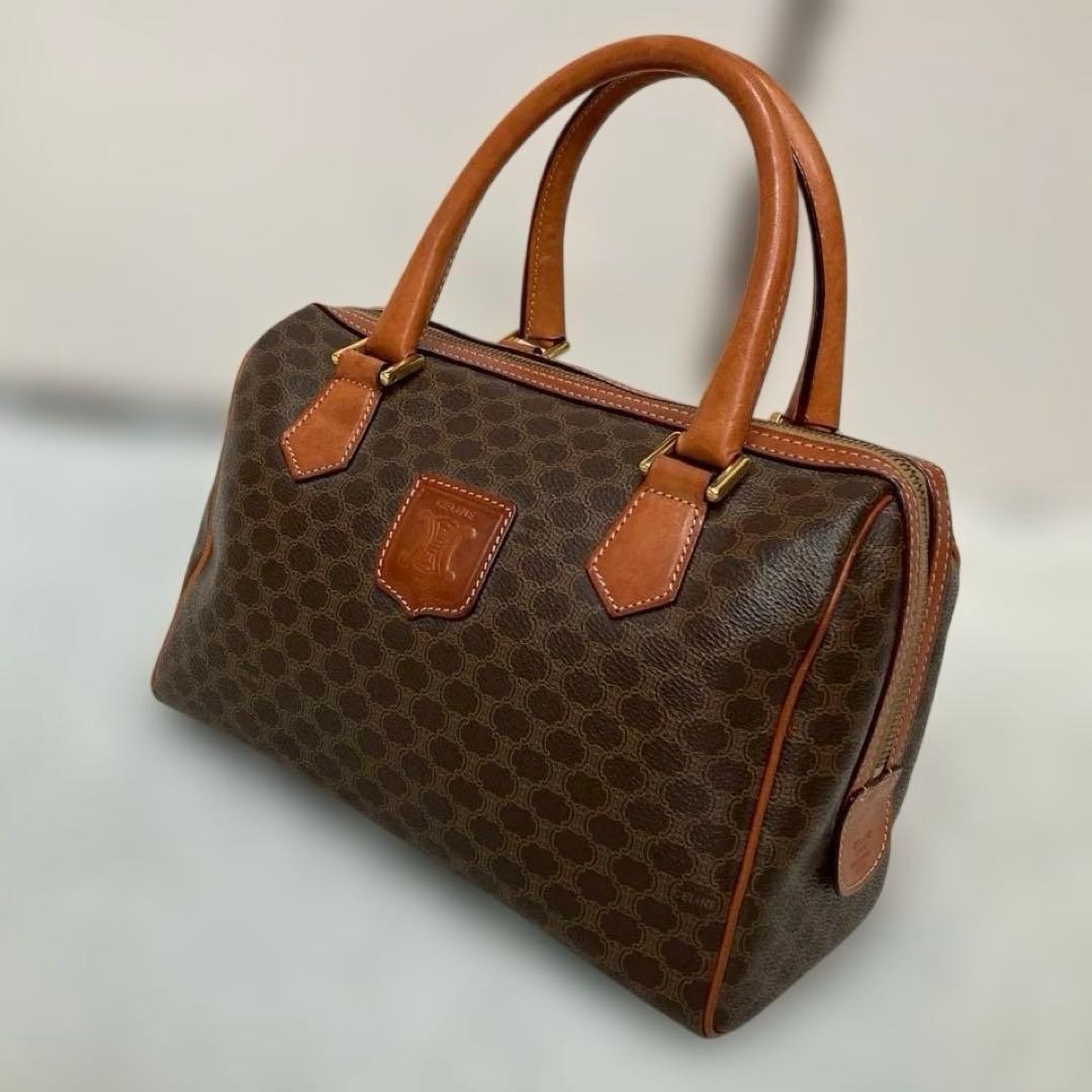 CELINE セリーヌ マカダム ボストンバッグ トリオンフ　ミニボストン