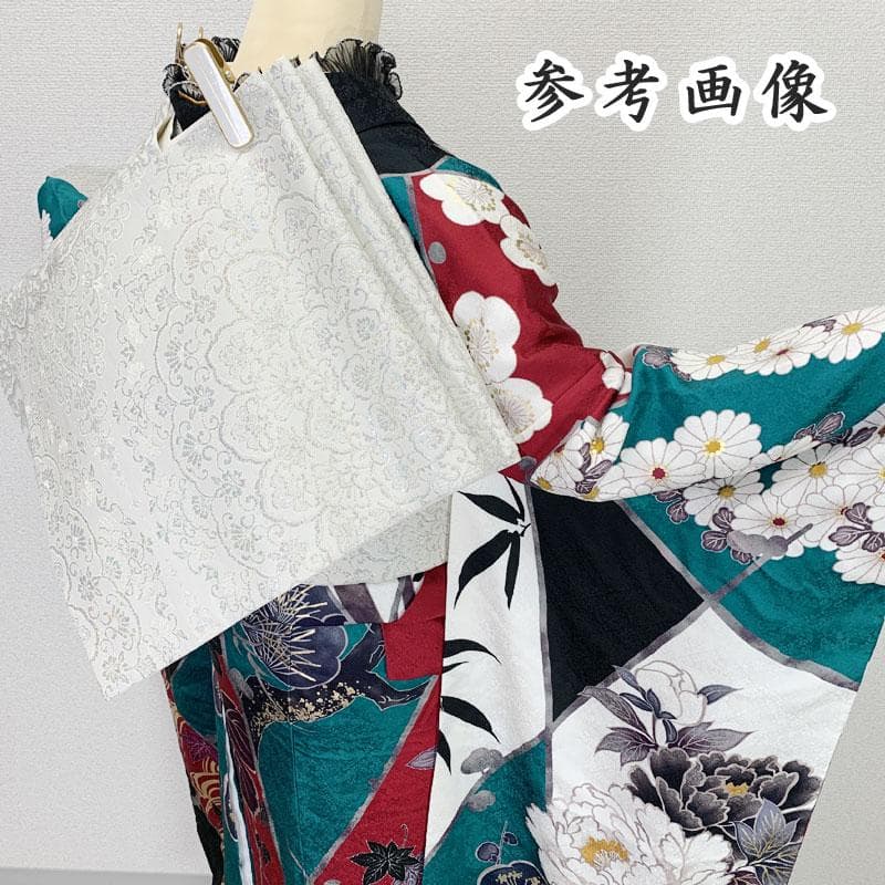 602z40☆振袖 クィーンサイズ モダン 金駒刺繍 牡丹☆美品 成人式 結婚式