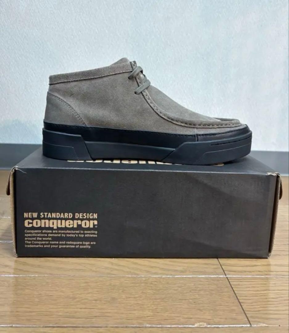 靴 conqueror PARMA SUEDE WARMGRAY 26.5cm