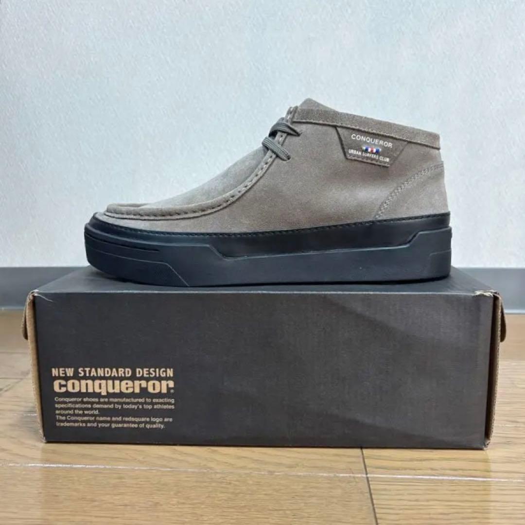 靴 conqueror PARMA SUEDE WARMGRAY 26.5cm