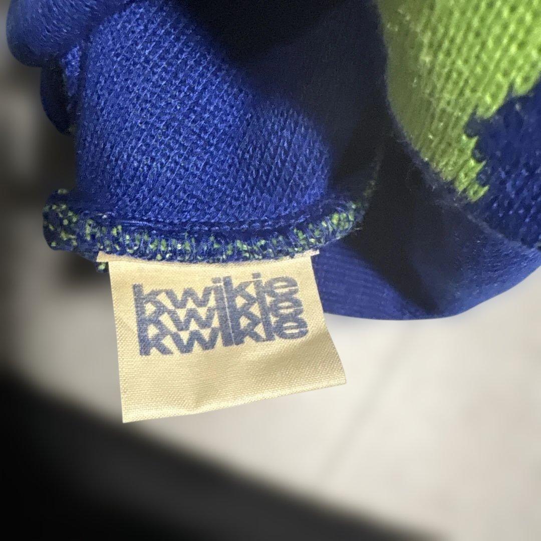 kwikie 青と緑の星柄 ニット帽　kwikie Beanie