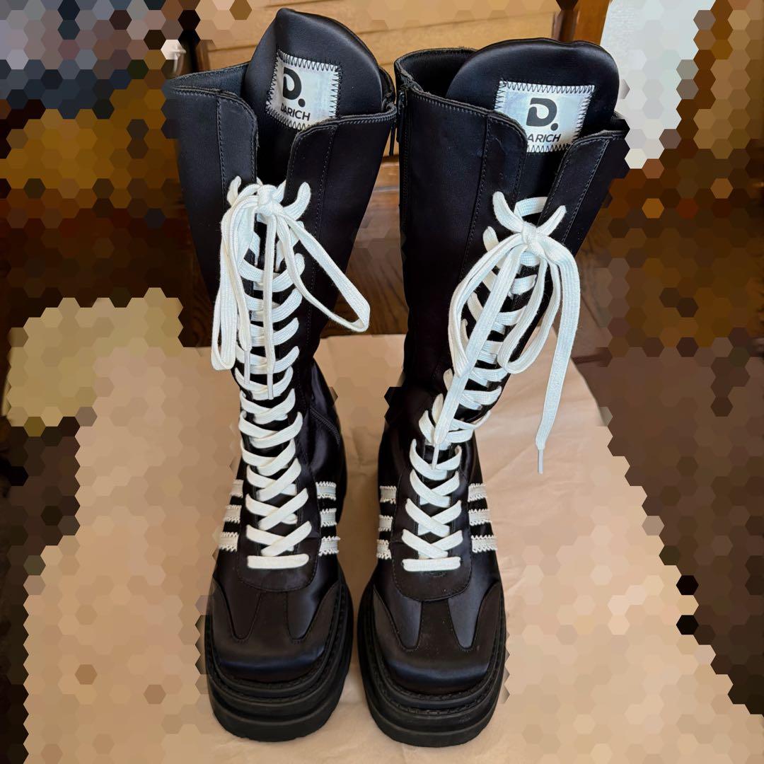 Darich レースアップスニーカーロングブーツ　BLK Mサイズ