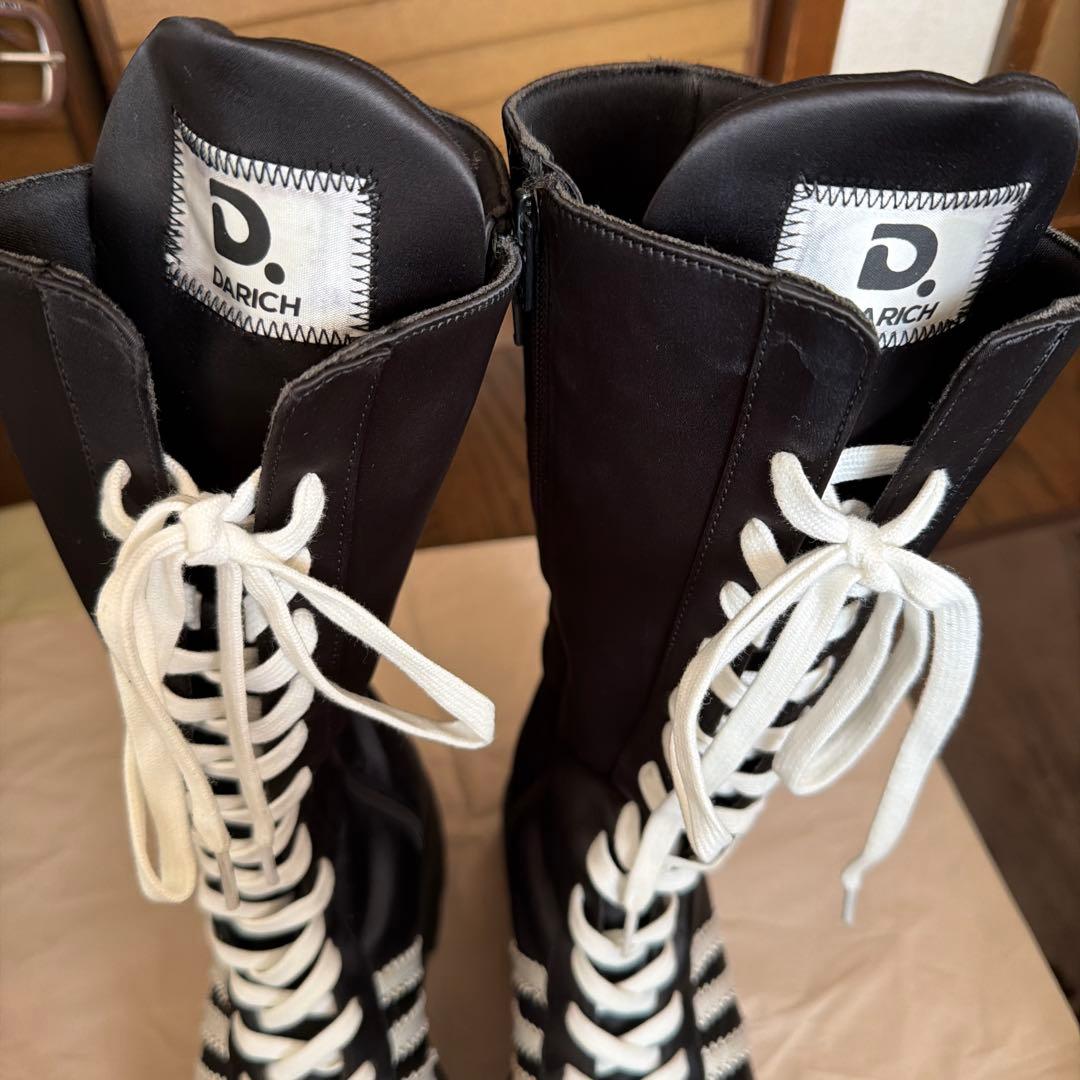 Darich レースアップスニーカーロングブーツ　BLK Mサイズ