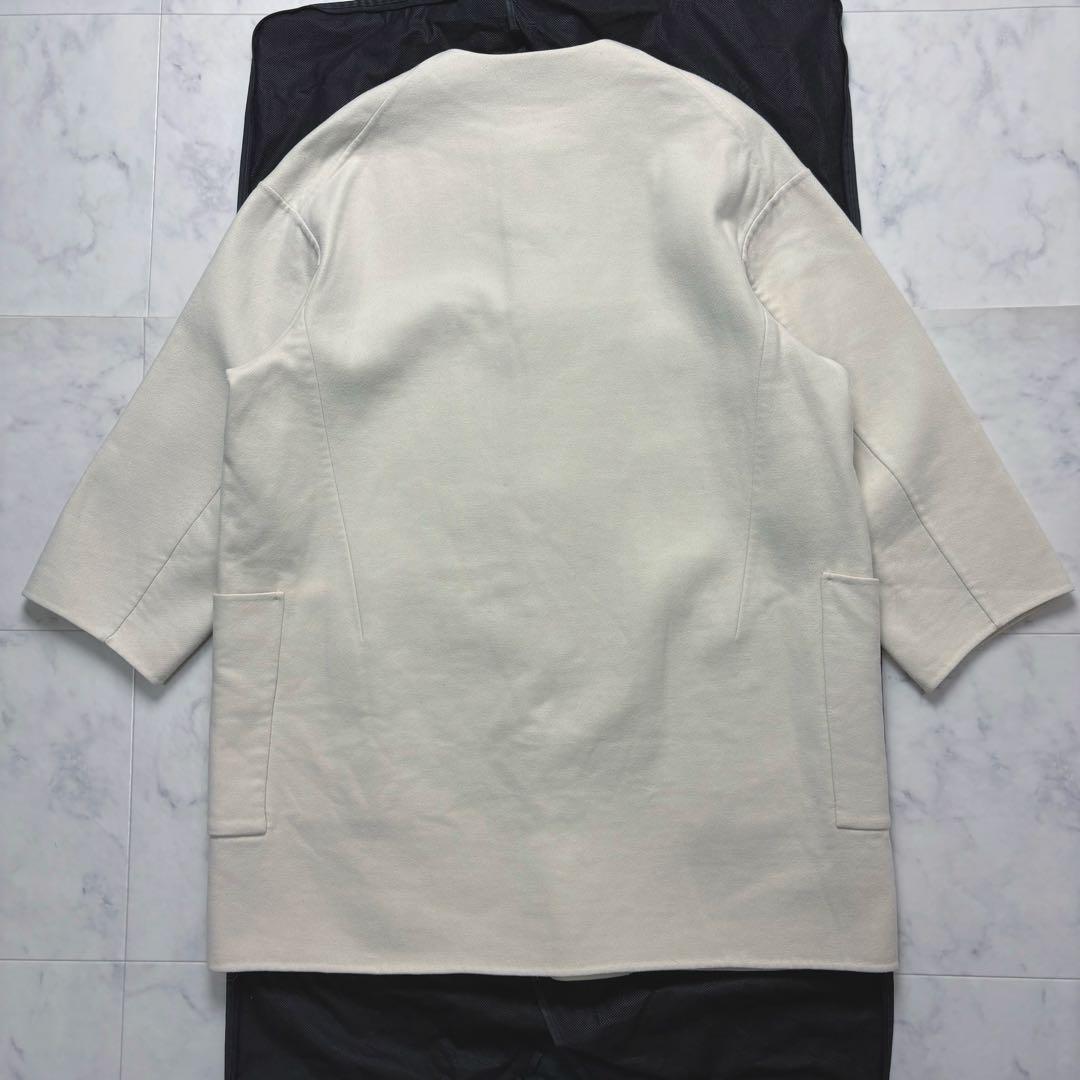 【だいじだいじ】 Drawer ノーカラーリバーコート ウール 38