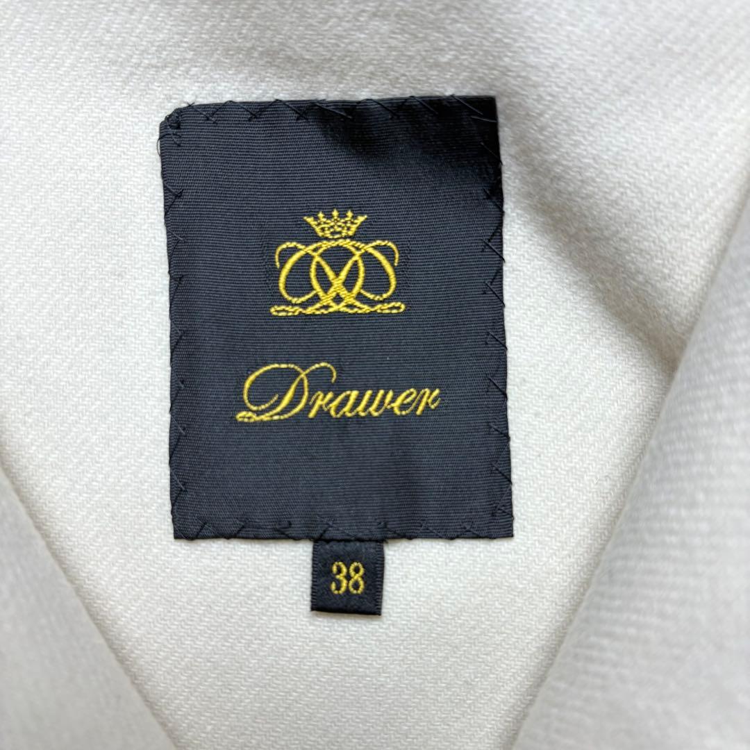 【だいじだいじ】 Drawer ノーカラーリバーコート ウール 38